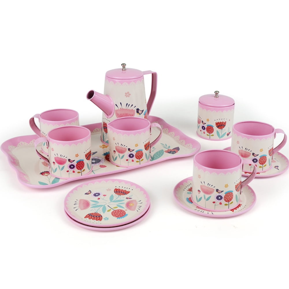 Little Girls Tea Party Set - 12 Princess Tea Party Toys Including
