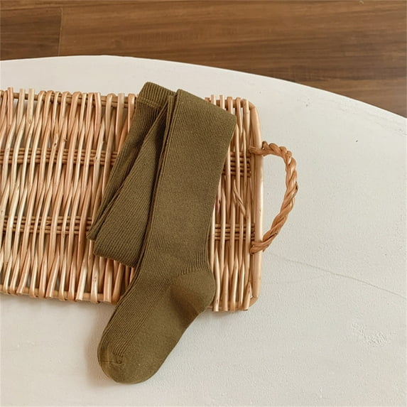 Girls Christmas Tights Knit Tights Cotton Warm Leggings Toddler Girl Winter Leggings Cotton Tights Leggings Stocking Pants Girls Leggings for Girls 6-7 Years