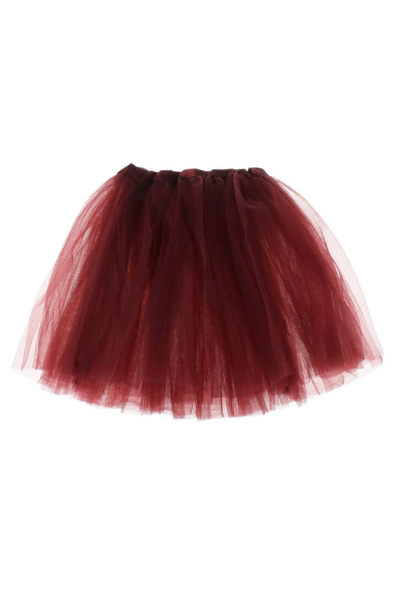 Little Girls Tutu 3-Layer Ballerina Maroon