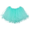 thumbnail image 1 of Little Girls Tutu Ruffle Edge 3-Layer (4 mo - 3T) Aqua, 1 of 1
