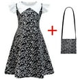 thumbnail image 1 of Little Girls Black Dress Short Sleeve Casual Cosplay Dresses w/Bag 3-8T, 1 of 6