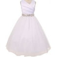 thumbnail image 1 of Little Girls White Rhinestone Belt Communion Flowers Girls Dresses Baby Pink 2, 1 of 2