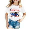 thumbnail image 1 of Little Girls Will Be Girls Printed Short Sleeved Crewneck Printed T Shirt Top Clothes White Size 6-7T, 1 of 4