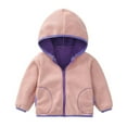thumbnail image 1 of Little Girls Windproof Hooded Coat Patchwork Jacket Kids Warm Outerwear Clothing Pink Size 5-6T, 1 of 6