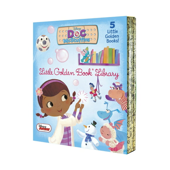 Little Golden Book: Doc McStuffins Little Golden Book Library (Disney Junior: Doc McStuffins) : As Big as a Whale; Snowman Surprise; Bubble-rific!; Boomer Gets His Bounce Back;  A Knight in Sticky Armor (Hardcover)