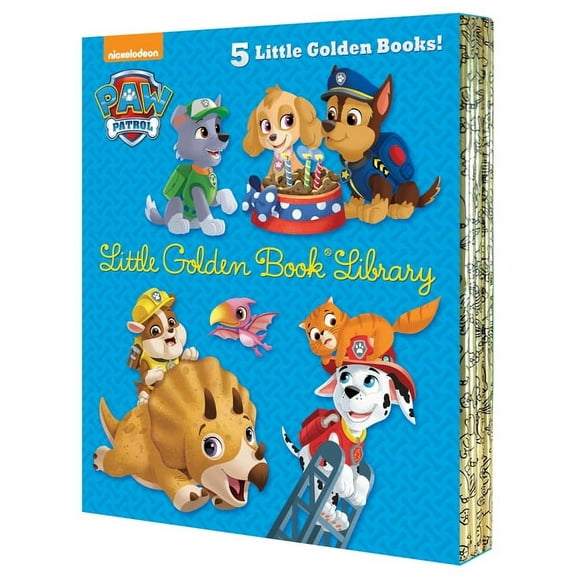 Little Golden Book Paw Patrol Little Golden Book Library (Paw Patrol): Itty-Bitty Kitty Rescue; Puppy Birthday!; Pirate Pups; All-Star Pups, (Paperback)