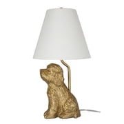 Whimsical Gold Pet Table Lamp - 18 Tall Detailed Fur Texture Base - Stylish Home Accent for Living Room or Den