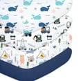 thumbnail image 1 of Little Grape Land Crib Sheets for Baby Boys 4 Pack, 28"x 52" Extra Soft Microfiber Crib Sheet Set for Standard Crib & Toddler Mattress Pad, Whale & Truck & Little Bear & Navy Blue, 1 of 6