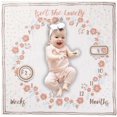 thumbnail image 1 of Little Grape Land Milestone Blanket for Baby Girls, Cotton Muslin 47"x47" Soft Newborn Photo Prop & Keepsake, Gender Neutral Baby Shower Gifts, Flower, 1 of 7