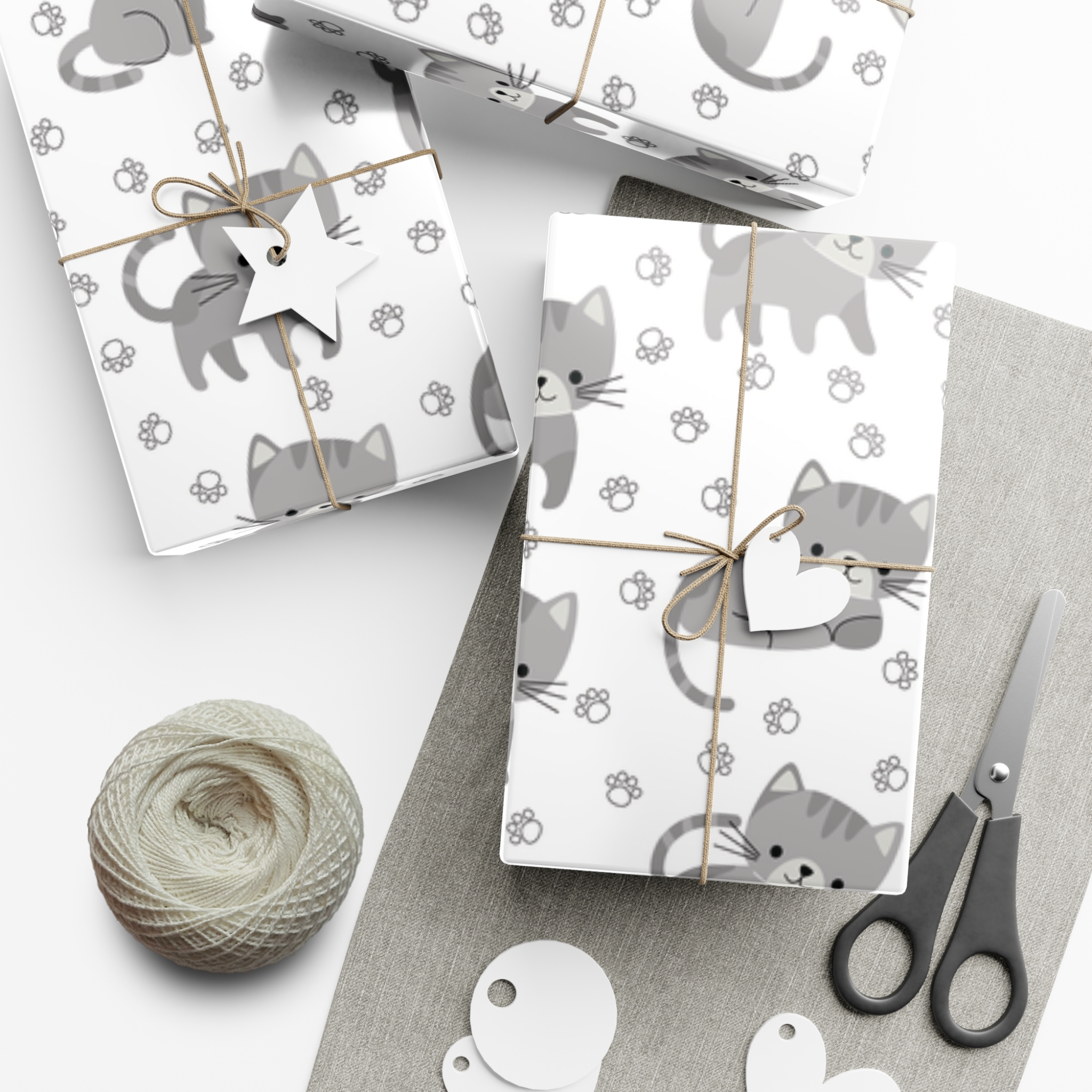 Little Gray Kitten Gift Wrap