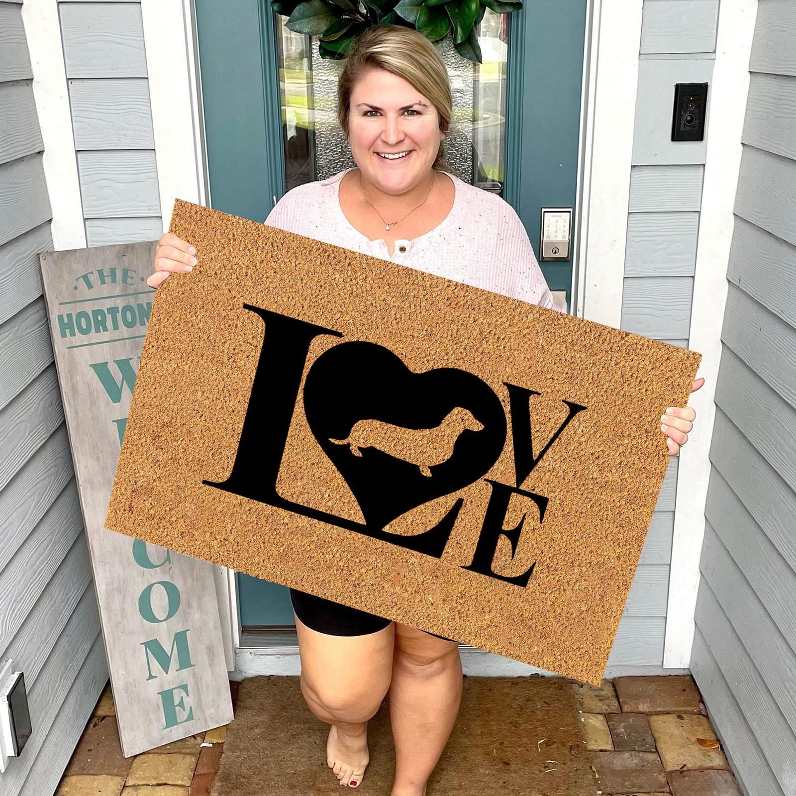 Little Green Machinecarpet Cleaner I Love Dog Words Printed Floor Mat
