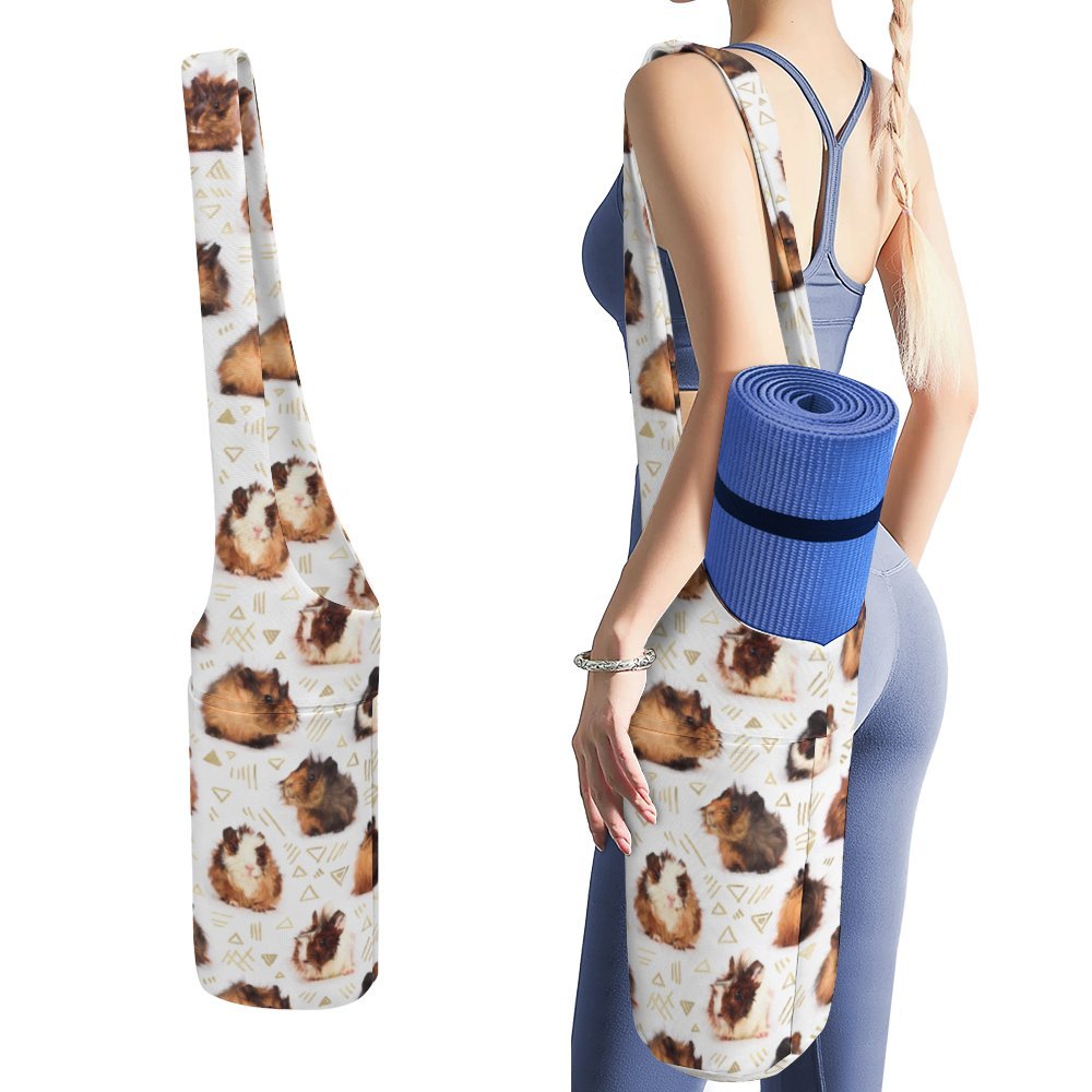 Little Guinea Pigs Yoga Mat Bag Large Yoga Bag with Side Pocket Yoga