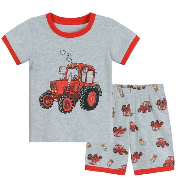 Little Hand Baby Boy Summer Short Sets Pajamas Short Sleeve Toddler Boy Cotton Sleepwear Size 7T