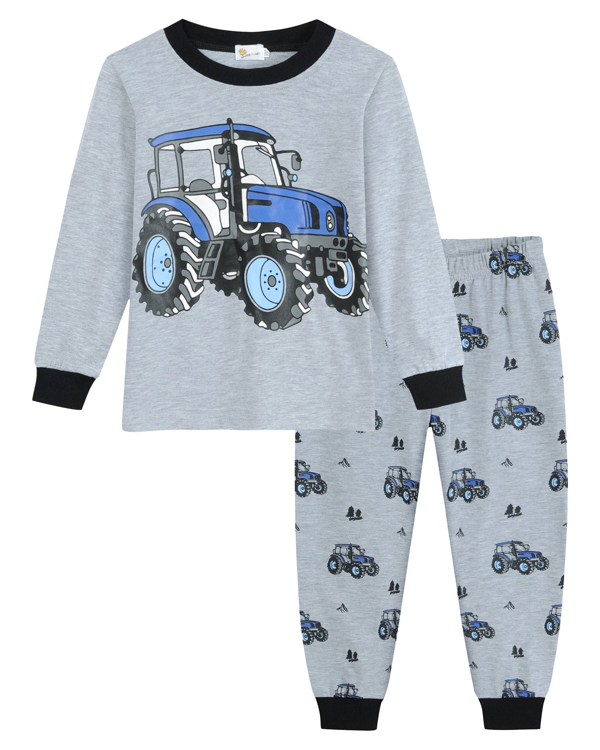 Little Hand Boys Pajamas Set for Toddler Kids Pjs Long Sleeve Sleepwear Sets 2T