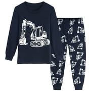 FEDPOP Boys Pajamas Sets Glow-In-The-Dark 100% Cotton Sleepwear Pjs 6T