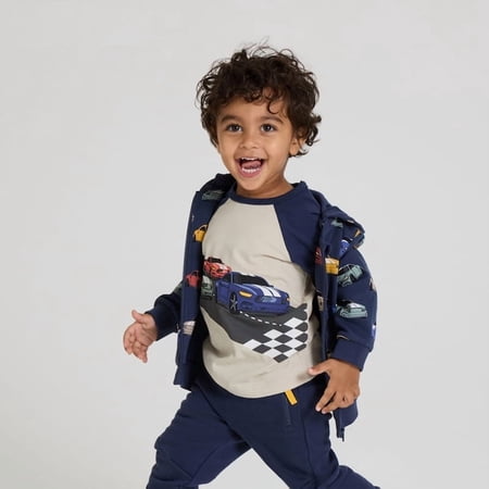 Little Hand Boys Toddler Baby Boys and Toddler Boys Long Sleeve Graphic T- Shirt Size 2-7T