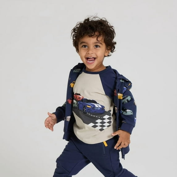 Little Hand Boys Toddler Baby Boys and Toddler Boys Long Sleeve Graphic T- Shirt Size 2-7T