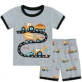 thumbnail image 1 of Little Hand Boys Sleepwear Boys Pajamas Set Summer Gray Truck Toddler Sleepwear 7T, 1 of 7