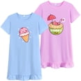 thumbnail image 1 of Little Hand Girls Nightgowns 2pcs Summer Short Cotton Sleep Dresses Dress for Kids Clothing 7T, 1 of 7