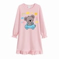 thumbnail image 1 of Little Hand Girls Nightgowns Flutter Short Sleeves Nightdress Nightie Dress Sleepwear Pajamas for Little Girls 3-10 Years, 1 of 5