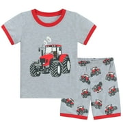 LITTLE HAND Little Boys Car Short Pajamas 2 Piece Summer Clothes Children Toddler Pjs Size 5T