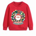 thumbnail image 1 of Little Hand Toddler Boy Christmas Outfit Baby Boy Girl Winter Warm Holiday Pullover Xmas Crewneck hoodie 2-7 Years, 1 of 6