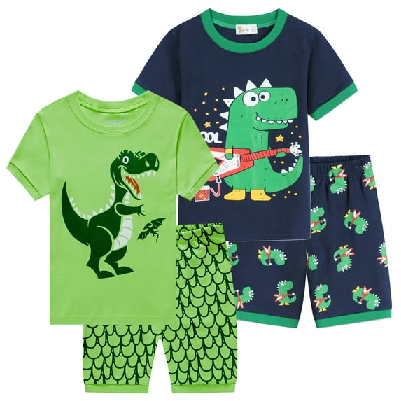 FEDPOP Toddler Boy Pajamas Set Dinosaur Kids Sleepwear Clothes Pjs 5T
