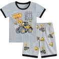 thumbnail image 1 of Little Hand Toddler Boy Tractor Pajama Set Cotton Sleepwear Truck Pjs 2T, 1 of 7