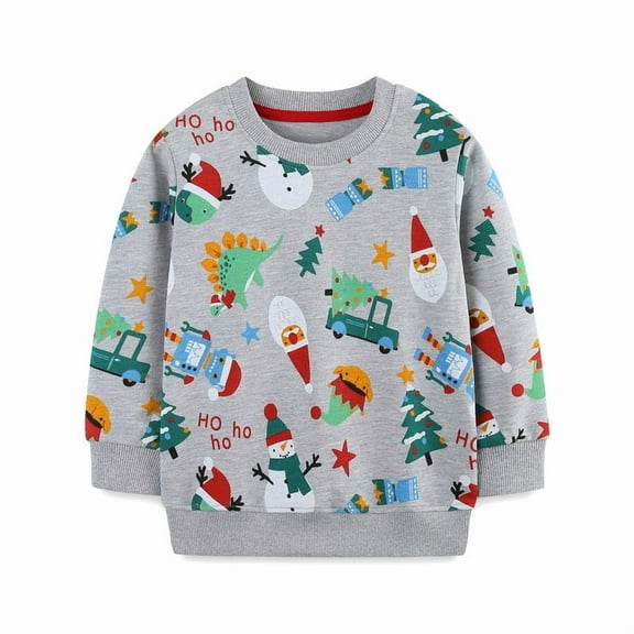 Little Hand Toddler Boys Sweatshirts Long Sleeve Chrismas Sweat Shirt Pullover Crewneck Top Tee Kids 2-7 Years