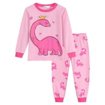 Little Hand Toddler Girls Dinosaur Pajamas Sets 100% Cotton Christmas Pjs Size 2T