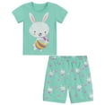 thumbnail image 1 of FEDPOP Toddler Girls Easter Bunny Pajamas Summer Clothes Short Set 4T, 1 of 8