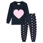 Little Hand Toddler Girls Pajamas Heart Pjs Cotton 2 Piece Sleepwear 3t