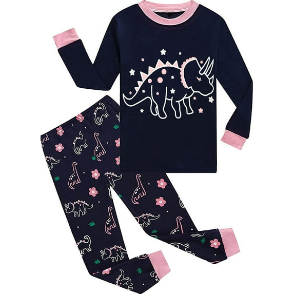 Little Hand Toddler Girls Pajamas Set Kids Pjs Long Sleeve Sleepwear Sets 2T