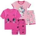 thumbnail image 1 of FEDPOP Toddler Girls Pajamas Sets Summer Short Pjs Sleepwear Kids Cotton Clothes 4T, 1 of 7