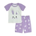 thumbnail image 1 of FEDPOP Toddler Girls Rabbit Pajamas Easter Sleepwear Summer Short Pjs 5t, 1 of 8