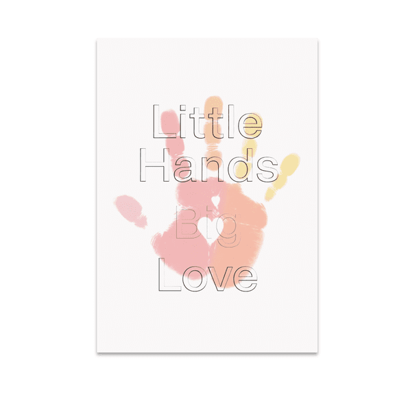 Little Hands Big Love - Child Handprint Keepsake - 13x19 Poster Print
