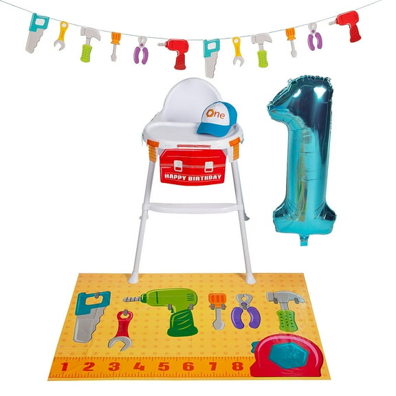 Little Handyman 1st Birthday Decorating Kit - 4 Pieces
