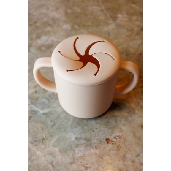 Little Hawks Snack Cup for Toddlers and Children Silicone Non Spill cups - Blush
