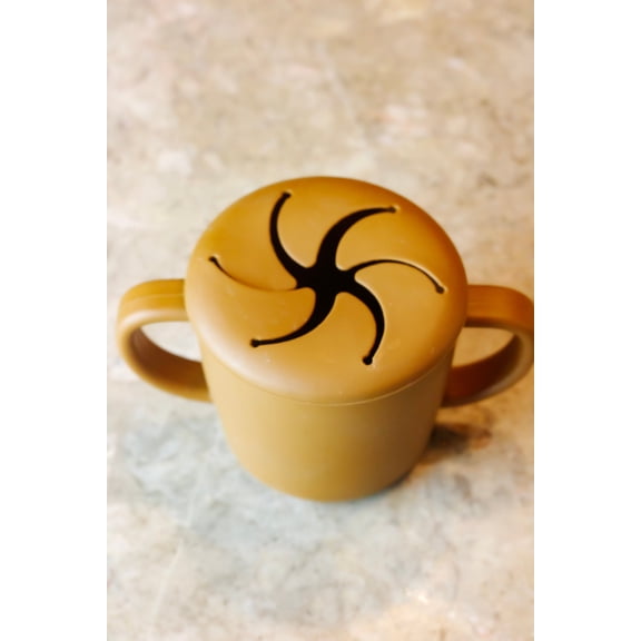 Little Hawks Snack Cup for Toddlers and Children Silicone Non Spill cups - Cedar