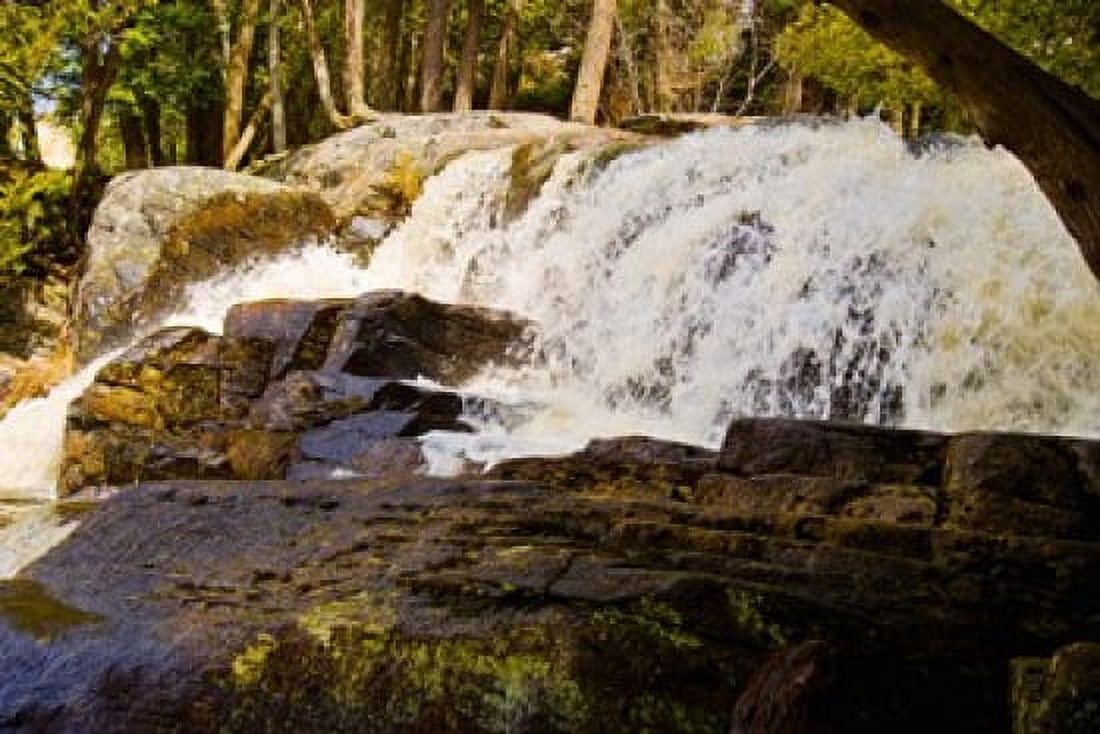 Little High Falls in Bracebridge Muskoka Ontario Canada Canvas Art - Panoramic Images (36 x 24)