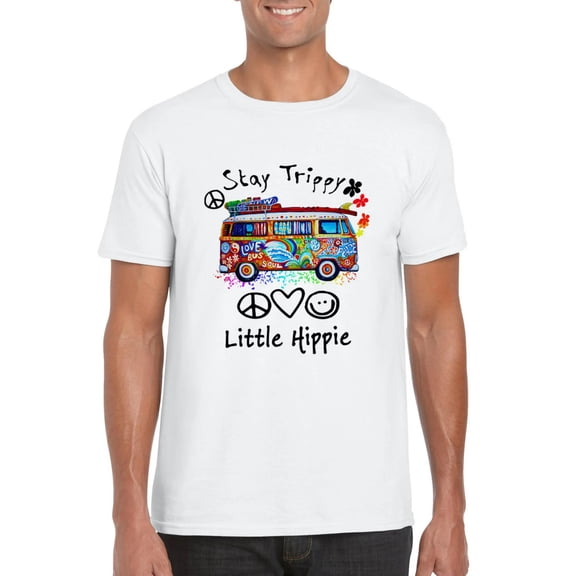 Little Hippie Peace Love Groovy Retro 60s 70s Flower T-Shirt, for men & women, up to size 5XL