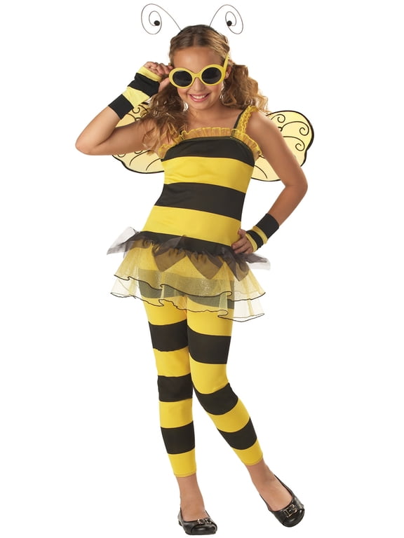 Yellow and Black Little Honey Bee Child Costume Large Plus 10-12