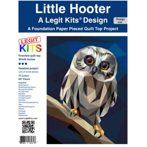 Little Hooter Paper Pieced Quilt Pattern from Legit Kits