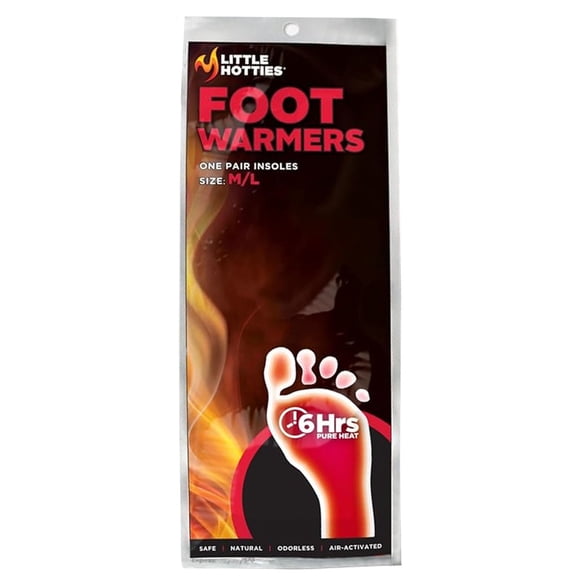 Foot Warmer, Up to 5 hr, Air-Activated, 105 Degrees F Avg. Temp., 20 PK 07340