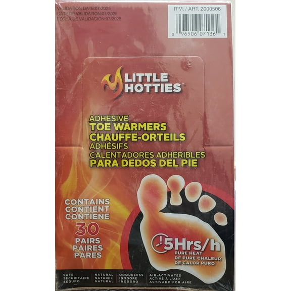 Little Hotties Adhesive Toe Warmers, 30 Pairs