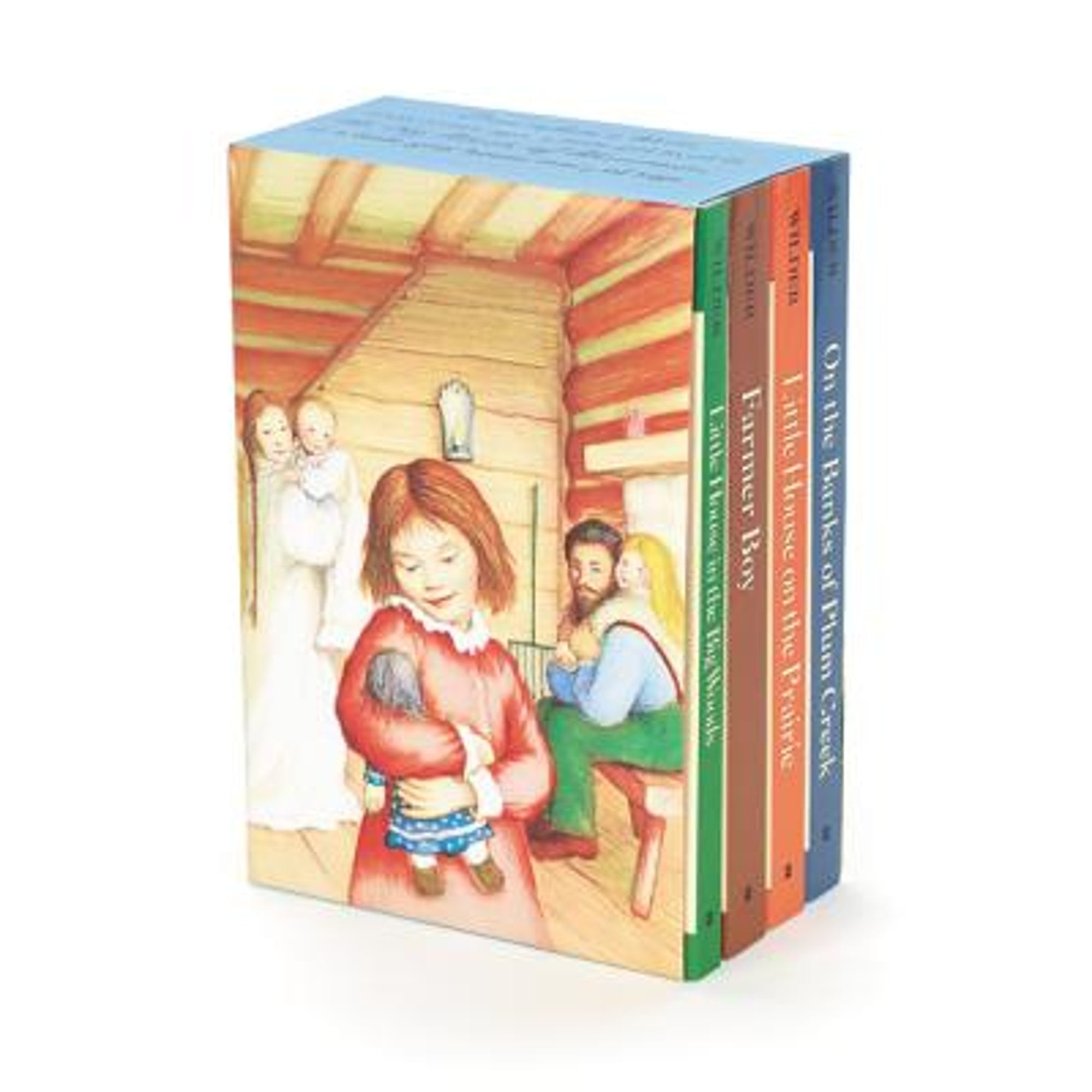 Pre-Owned Little House 4-Book Box Set: Little House in the Big Woods, Farmer Boy, Little House on the Prairie, on the Banks of Plum Creek (Paperback) 0062570420 9780062570420
