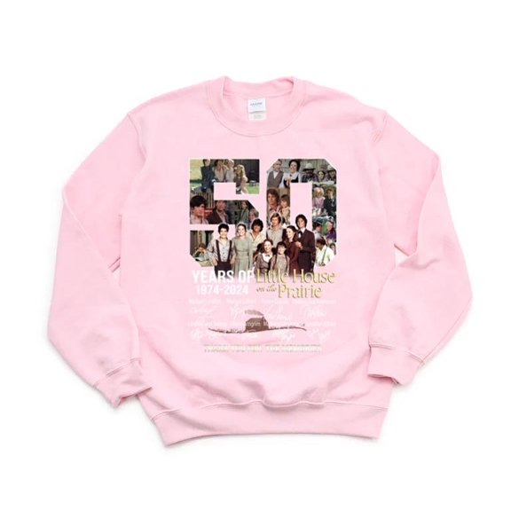 Little House On The Prairie 50 Years TV Show Classic Western Drama Retro Sweatshirt, for men & women, up to size 5XL