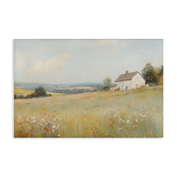 Stupell Industries Little House Prairie Landscape Canvas Wall Art, design by Petal Prints Design