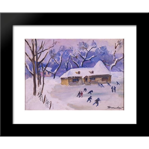Little House on the rink 20x24 Framed Art Print by Pyotr Konchalovsky