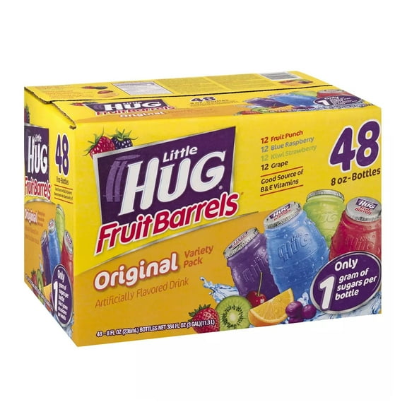Little Hug Fruit Barrels Original Fruit Drinks Variety Pack 48-8 fl. oz. Bottles